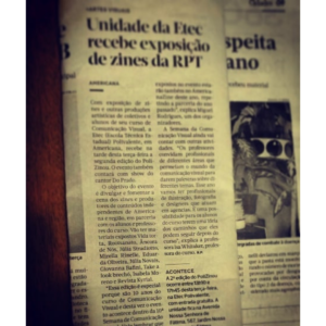 registro do jornal sobre o evento  PoliZinou realizado na ETEC Polivalente de Americana, 2019.